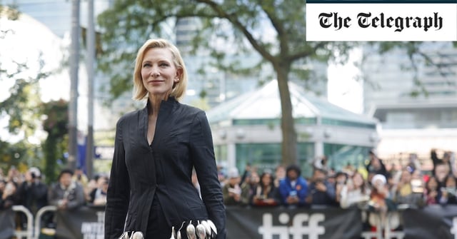 Cate Blanchett wears a cutlery-covered look by Ellen Hodakova Larsson for the premiere of 'Disclaimer'