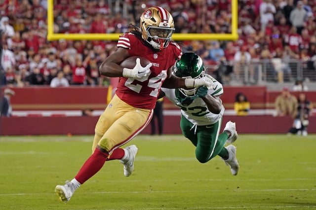 San Francisco 49ers running back Jordan Mason had a career-high 28 carries Monday night for 147 yards and a touchdown.