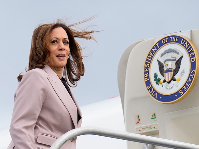 Democratic presidential nominee Vice President Kamala Harris boarding Air Force Two, Monday, Sept. 9, 2024, near Philadelphia International Airport, in Philadelphia, Tuesday, Sept. 17, 2024. (AP Photo/Jacquelyn Martin)