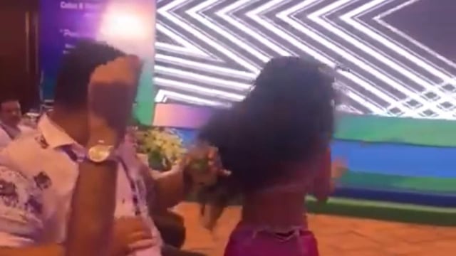 A dance performance during a medical conference has raised eyebrows online