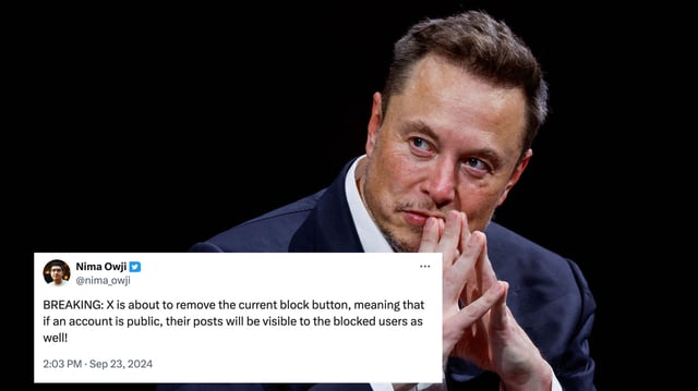 Elon Musk Decides That If You Block A User On X, They Can Still See Your Posts