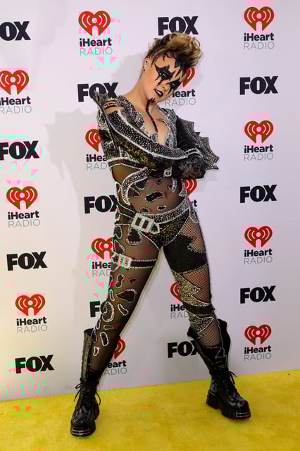 JoJo Siwa wore this outfit from her "Karma" music video to the iHeartRadio Music Awards in April.