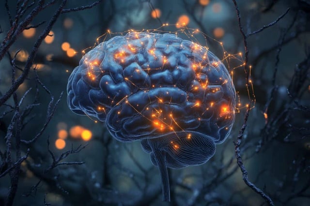 The study suggests lesions that could protect against PTSD map to a specific brain circuit connected to the amygdala and the medial prefrontal cortex. Credit: Neuroscience News